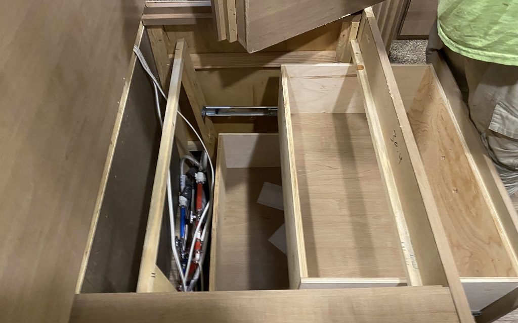 Bedroom in 2018 Thor ACE Motorhome - Storage
